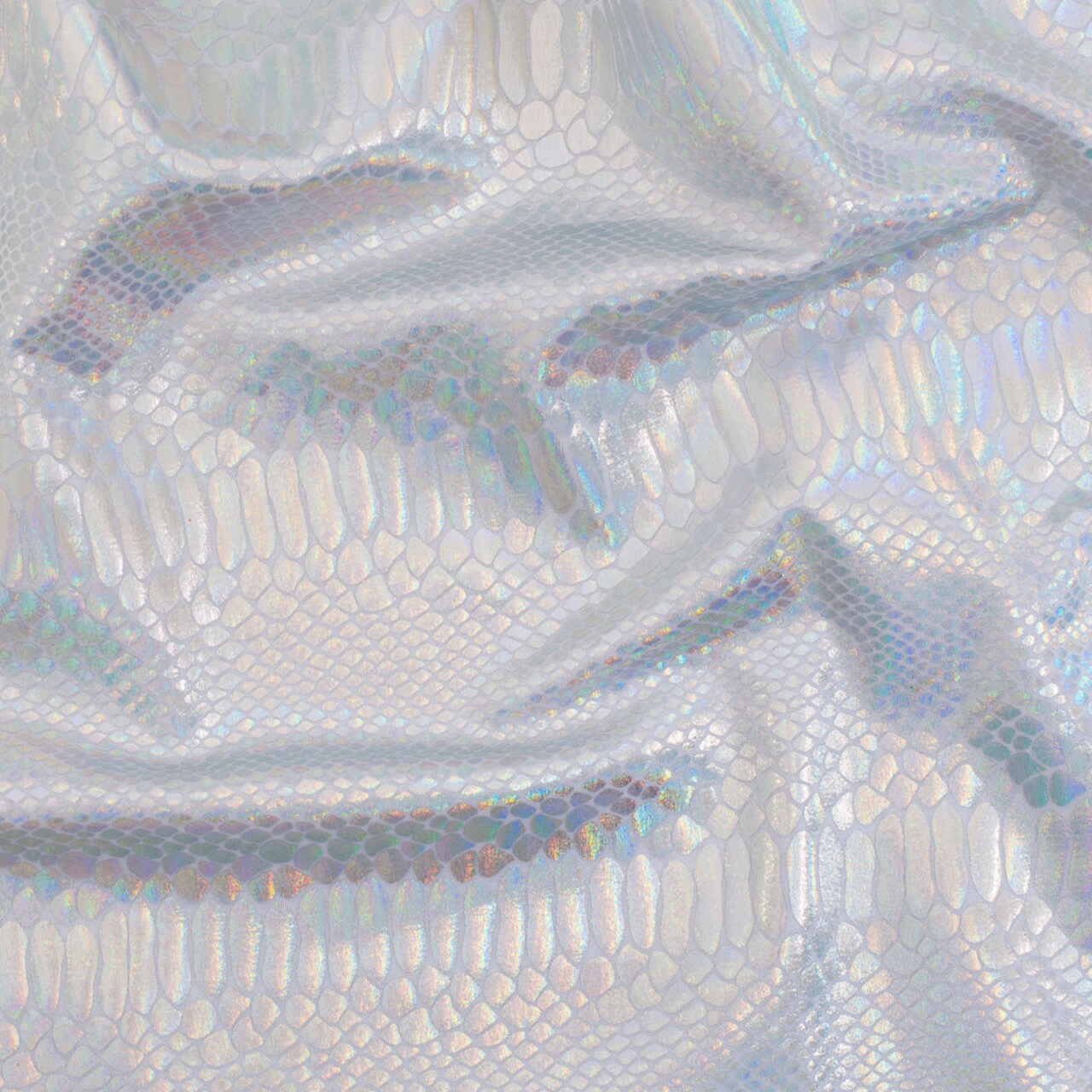 1 Yard Fever Snake Foil Stretch Nylon Spandex Fabric for Dancewear Swimwear Cosplay 56/57 Width
